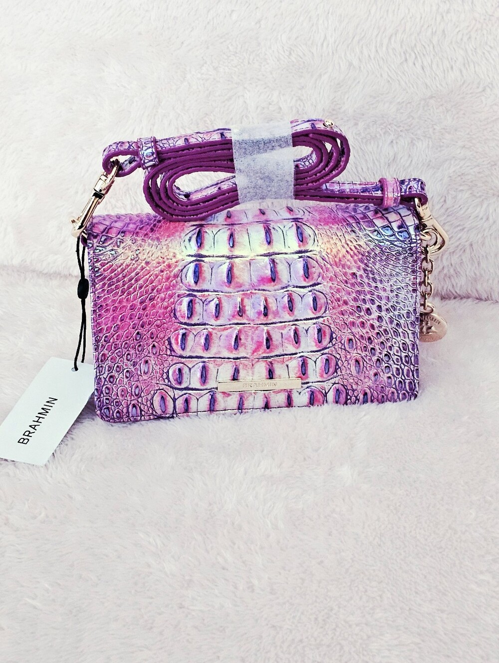 NWT Brahmin PURPLE IRIS Minuette - Picture 6 of 14